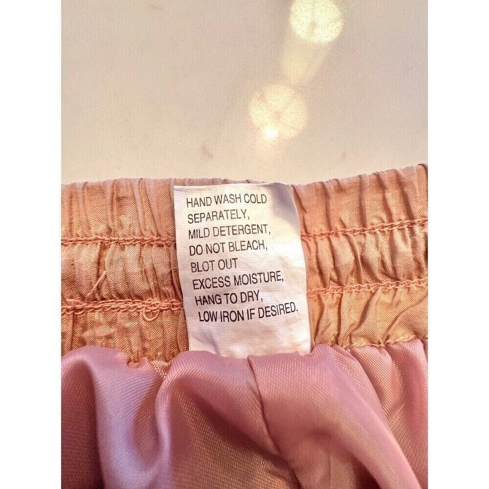 MAURADA Vntg 90's Y2K 100% Silk Pink Tracksuit, Quilted Jacket & Pants Set SZ XL - Picture 9 of 16